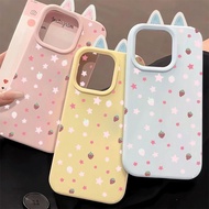 casing realme c15 casing realme 12x 5g Full Screen Strawberry Star Suitable for OPPOreno14 Phone Cas