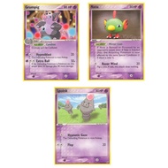 English Pokemon Card Grumpig - 32/107 - Uncommon / Natu - 66/107 / Spoink - 76/107 - Common Ex Deoxy