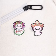 Adorable Axolotl Character Pins Set Cultural Costume & Festival Hat Design Unique Collector Brooches