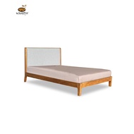 Hudsen Teak Bed Frame Queen For Minimalist And Nordic Bedroom