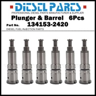 6Pcs Plunger and Barrel Assembly P305 134153-2420 for Mitsubishi Fuso 8M20 8DC11 / Hino Profia V22C 