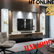 HT ONLINE 10ft Modern Hanging TV Cabinet – Wall Mounted Floating TV Console Minimalist Hanging TV Ca
