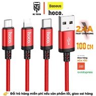 HOCO X89 fast charging cable, 2.4A fast charging, type-c charging cable, nightling, microphone for i