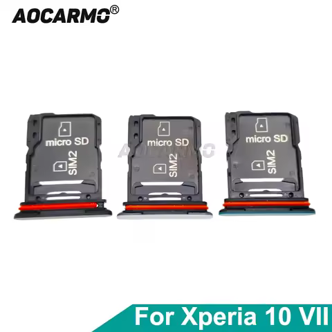 Aocarmo For Sony Xperia 10 VII XQ-FE72 FE54 SO-52F X10vii SIM Tray Drawer SD Card Holder Slot Replac