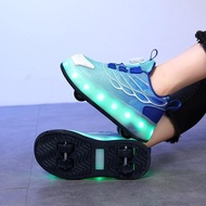 LED Rechargeable Luminous Shoes Adult Child Roller Skates B8OT
