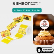 NIIMBOT Dual Colour Label Sticker for B1 Pro, B2 Pro, B21 PRO, Waterproof Refill Thermal Paper Roll