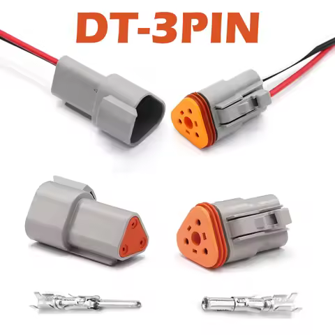 5/10/100 Sets 3 Pin Way Deutsch DT04-3P DT06-3S Waterproof Electrical Wire Connector 16-22 AWG DT Se