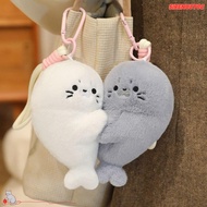 SIRENU8Y0C Plush Keychain, Portable Hugging Seal Bag Charm, Cute Magnetic Plush Fridge Magnet Ocean 