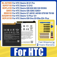 BOPJX100 Q6655 BL-N2700B BOPL4100 BB99100 Battery For HTC Desire D 12 20 21 628 G7 45 830 E9 526 G +