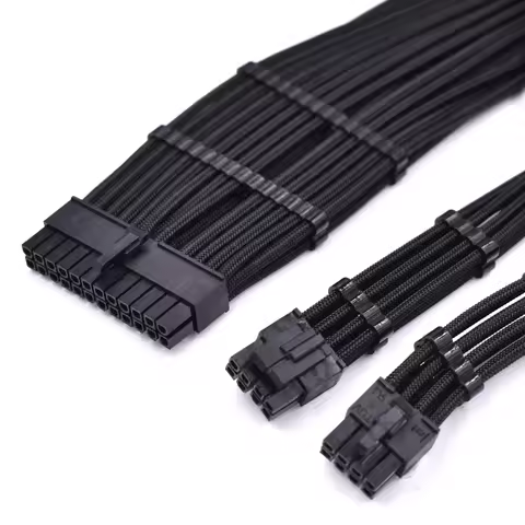 GPU/CPU 8pin ATX24PIN Flexible Silicone Wire Sleeved Modular Cable for Corsair RM650X/RM750X/RM850X/