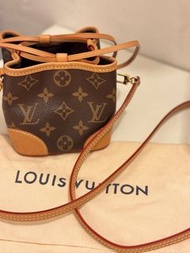 正品LV nano noe 牛皮 迷你小水桶包