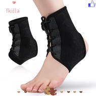 FKILLA Ankle Support Brace, Diving material Adjustable Ankle Brace,  Breathable Black Compression An