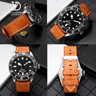 ✺▲Suitable for Mido rudder Italian leather watch with fossil Tudor Longines strap men s accessories