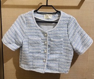 小香風藍色 外套Sweet Alice Tweed Crop Top
