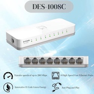 DLINK SWITCH HUB 8PORT DES-1008C