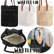 WATTLE1J0 Crochet Flower Bag Boho Girl Sandy Beach Hand Crochet