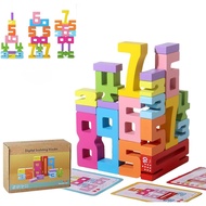 Wooden Number Building Blocks, Friends of Ten Blocks, Montessori Number Blocks, 1-10 Balance Wooden 
