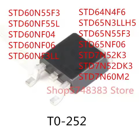 STD60N55F3 STD60NF55L STD60NF04 STD60NF06 STD60NF3LL STD64N4F6 STD65N3LLH5 STD65N55F3 STD65NF06 STD7