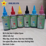 Bộ 6 màu mực máy in Epson L805 T60 L310 L1110 L1800. Mực máy in phun màu Epson