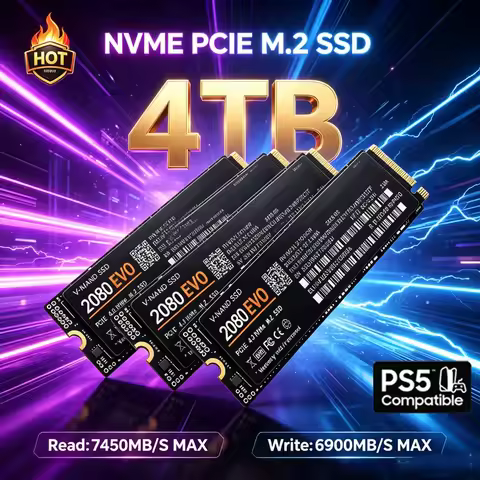Gaming M.2 NVMe SSD 2080 EVO PCIe 4.0 X4 7400MB/s TLC 3D NAND 2280 Internal Drive 500GB 1TB 2TB 4TB 