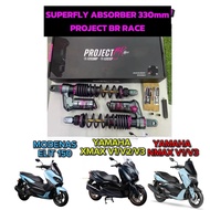 PROJECT BR RACE * 330MM * SUPERFLY SUPER FLY SUSPENSION  ABSORBER XMAX250 XMAX V1-V3  NMAX V1/ V3  M