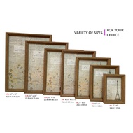 Photo Frame Size 4R / 6R / 8R / A4 / 10R / 11R / 12R -  Brown (1pc)