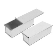 Plain bread pan + sliding lid size (18x8x8, 20x8x8, 22x8x8) original aluminum material