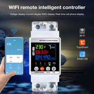 Tuya Smart Circuit Protector Single Phase Circuit Breaker WiFi Voltage Protection Device