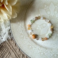 小清新白水晶貔貅彈性手鍊