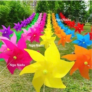 [THICK TYPE - 23cm] Cheap 6-petal flower pinwheel hanging on string to decorate schools, preschools,