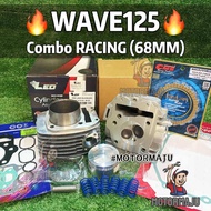 PACKAGE WAVE125 [68MM] RACING Block Head Full Set Spring Clutch Disk Clutch Gasket Top Set Wave125x 