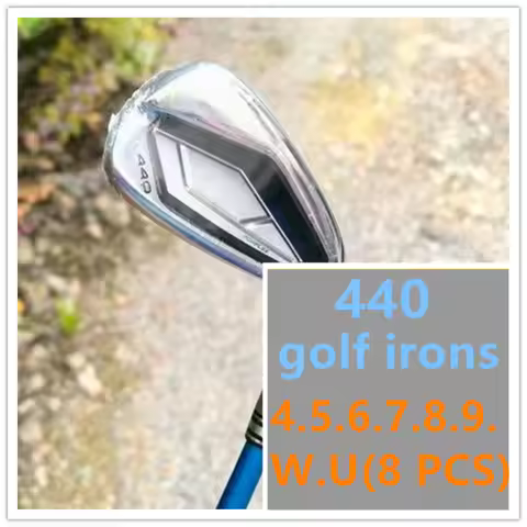 New Men's 440 Golf club Silver Golf irons Iron Set 4-9W/U (8pcs) Flex R/S/SR With Steel/Graphite Sha