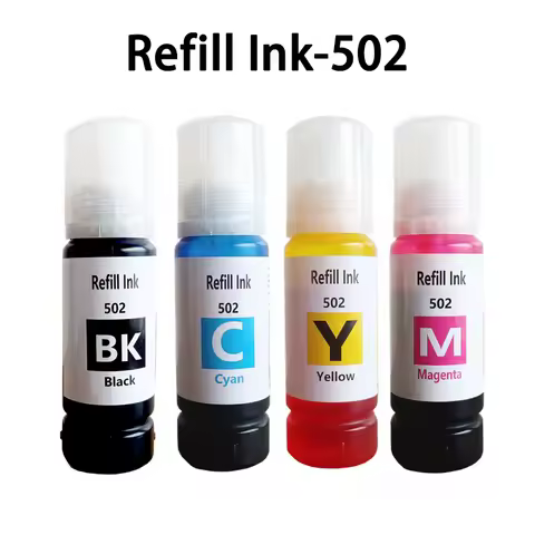 T502 Dye Ink 502 Ink Refill Bottles For Epson Eco Tank ET-2850 3850 4850 ET-15000 ET4850 ET-2760 ET-