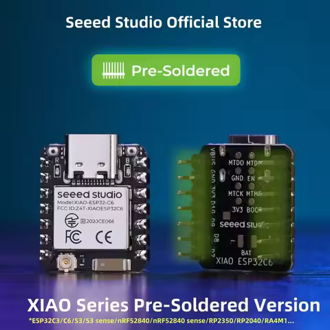 Pre-Soldered Seeeduino Xiao ESP32 C3 C6 S3 nRF52840 Mini Development Board wifi module bluetooth5.0 