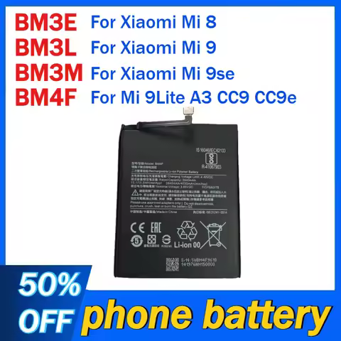 High-Quality BM3E BM3L BM3M BM4F Mobile Phone Battery For Xiaomi Mi 8 Mi9 Mi 9SE Mi 9Lite A3 CC9 CC9