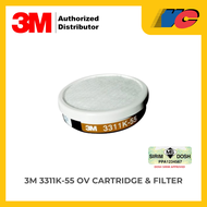 3M 3311K-55 Organic Vapor Respirator Cartridge with Filter( 1Ea/ Pkt)