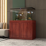 QM🏅Solid Wood Fish Tank Cabinet Aquarium New European Aquarium Base Cabinet Base Medium and Large Load-Bearing Fish Tank