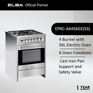 [SECURED DELIEVRY] Elba Italy 56L Professional Range Cooker 4 Burner EPRC-A6456GE / EPRC-A6456GE(SS)