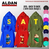 Trendy Initial of Alvin Theodore Simon Chipmunk Hoodie Jacket LongSleeve Cotton Adult Kids Pullover