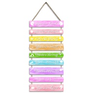 HAPPY TIME-Girls Room Decor Rainbow Wall Decorations Toddler Room Wood Sign Nursery Decor Bedroom In