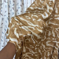 Zebra motif silk satin fabric - super satin fabric - patterned silk satin fabric - metered satin fab