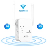 1200Mbps 2.4G 5G WiFi Repeater WiFi แอมพลิฟายเออร์เราเตอร์สัญญาณระยะยาว Extender 300Mbps WiFi เราเตอ