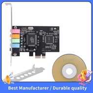 【NEW】PCIe Sound Card 5.1, PCI Express Surround Card 3D Stereo Audio with High Sound Performance PC S