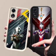DJ-49 Ultraman Galaxy Silicone Casing black and white for OPPO A98 A18 A38 A17K A78 A60 F23 A58 5G 4