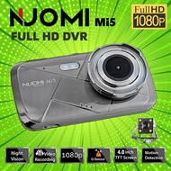 กล้องติดรถยนต์ NUOMi Mi5 SUPER HD 1296p WDR Car Dash Cam 2 กล้องหน้าหลัง ภาพคมชัดทั้งกลางวัน กลางคืน