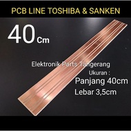 PCB LINE TRANSISTOR SANKEN TOSHIBA 40cm PCB LINE SANKEN PCB LINE TOSHIBA PCB TRANSISTOR PANEL SANKEN