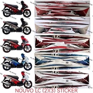 NOUVO LC BODY COVER STICKER STRIPE COVER SET (2) (3) RED GOLD BLACK BLUE RED