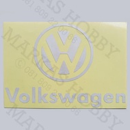 VW Volkswagen White Logo Sticker