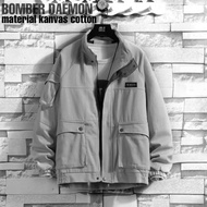 Daemon Bomber Jacket For Men/Bommber Jacket For Men/Canvas Bomber Jacket For Men