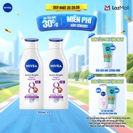 Bộ 2 Sữa Dưỡng Thể NIVEA Extra Bright Ban Đêm (200ml x2) - 88188x2